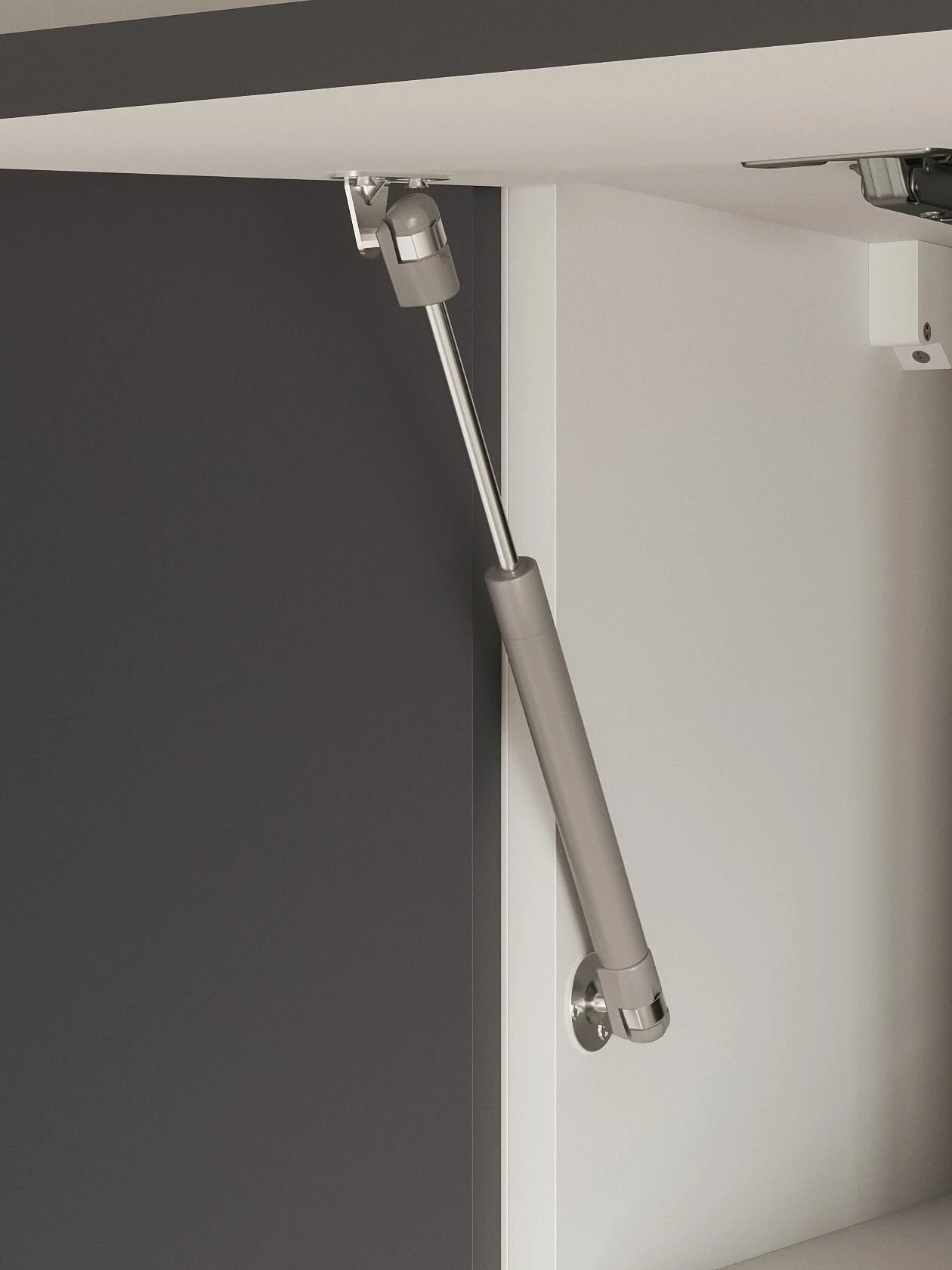 Кухонный гарнитур угловой Урбан 2.1х1 м, мебель для дома и кухни, Белый / Графит серый